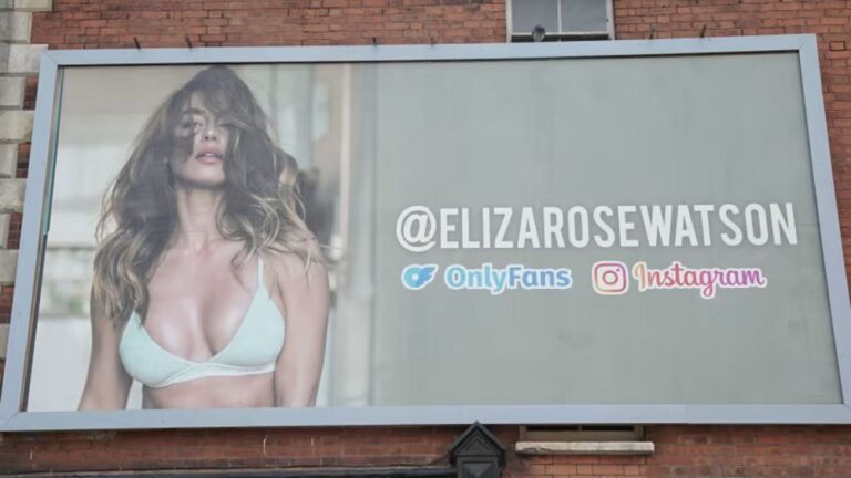 İngiltere’de OnlyFans modelinin reklam panoları tartışmalara yol açtı