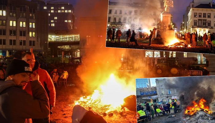 Avrupa alev alev yanıyor: Çiftçilerin bu seferki adresi Belçika! Öfkeli kalabalık sokakları yakıp Avrupa Parlamento binasını kuşattı