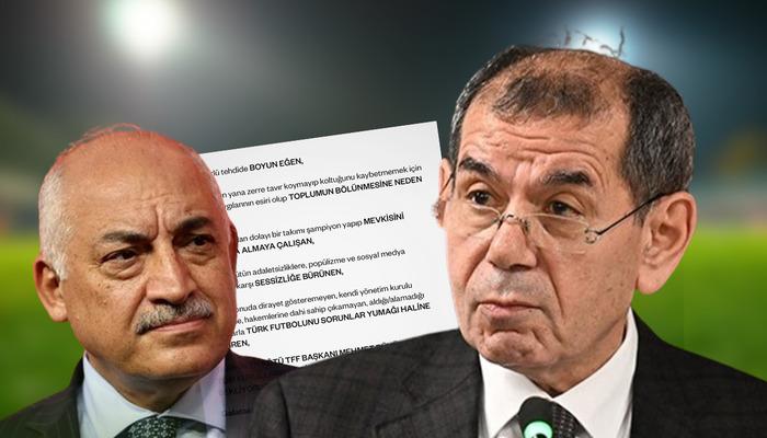 Galatasaray’dan gece yarısı açıklaması! “TFF Başkanı Mehmet Büyükekşi ve kurulları istifa etmelidir”Galatasaray