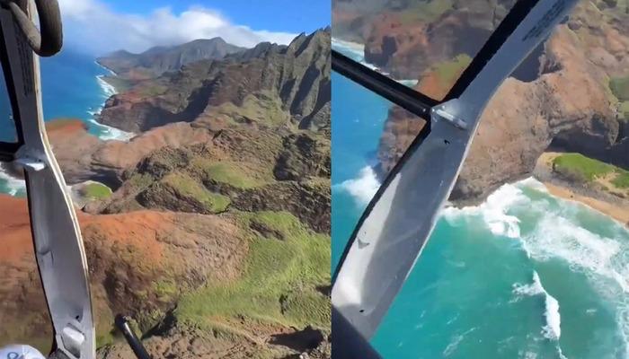 Motoru bozulunca yere çakıldı! Korkunç anlar helikopterin içinden saniye saniye kaydedildi