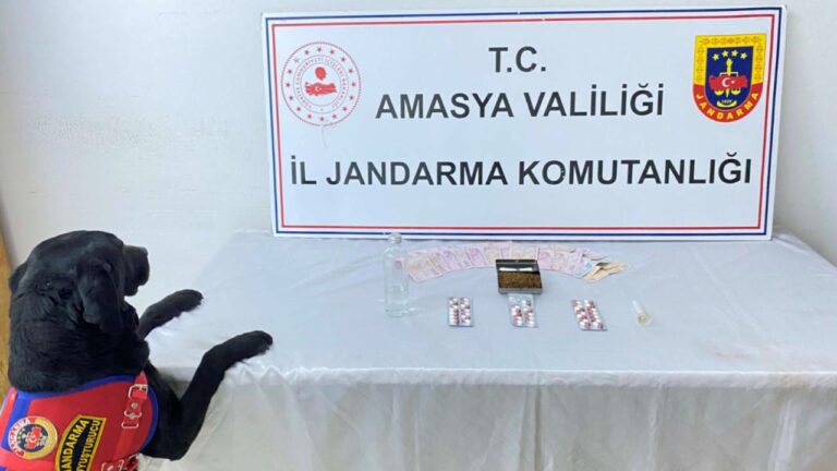 Amasya’da uyuşturucu operasyonu: 1 gözaltı