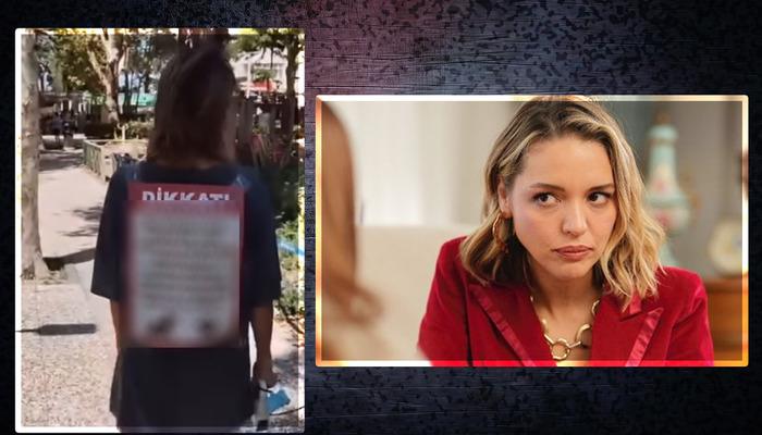 Sandık Kokusu’nun Lale’si Seda Türkmen sokakta sırtını astığı o afişle dolaştı!